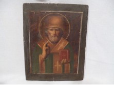 Antik festett ikon kép szentkép XX. század