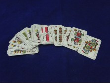 Antik 32 lapos miniatűr magyar kártya