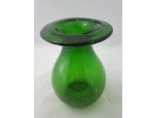 Régi design üveg művészi zöld üvegváza