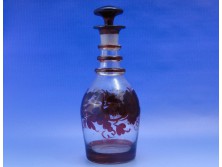 Antik szőlőfürtös pálinkás kínáló üveg