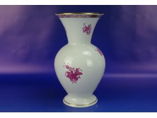Lila Apponyi virágos herendi porcelán váza