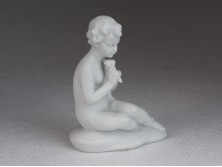 Régi Nápolyi Capodimonte porcelán figura 8cm