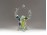 Régi muránói jellegű üveg kosár 16.5 cm