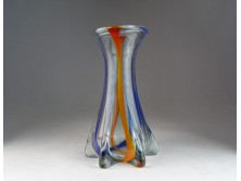 Fújt üveg BOHEMIA művészi üveg váza 21 cm