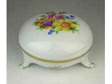 Virágmintás Herendi porcelán bonbonier