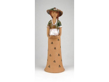 SZ. K. jelzéssel kerámia figura 28 cm