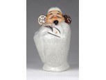 Régi hibátlan kínai férfi porcelán figura 10 cm