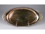 Antik jelzett ARGENTOR fém tálca 13.5 x 26.5 cm