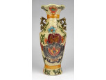 Gazdagon aranyozott kínai porcelán váza 20.5 cm