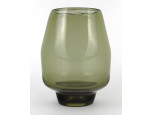 Művészi mid century füstüveg váza 18 cm