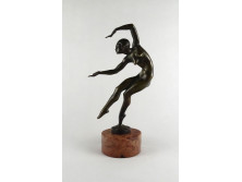 Kerényi Jenő : Josephine Baker art deco táncosnő bronz szobor 33 cm