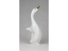 Hollóházi porcelán liba figura 17 cm