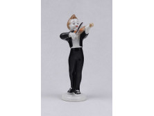 Régi Hollóházi porcelán figura hegedülő fiú 14.3 cm