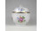 Nagyméretű Hajnalka mintás aranyozott Hollóházi porcelán bonbonier 12.5 x 11.7 cm