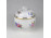 Nagyméretű Hajnalka mintás aranyozott Hollóházi porcelán bonbonier 12.5 x 11.7 cm
