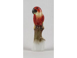 Régi Herendi mini porcelán papagáj figura 7 cm