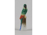 Régi Herendi mini porcelán papagáj figura 7 cm