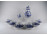 Régi hat személyes kék fehér Lorenz Hutschenreuther porcelán teás készlet Meisseni hatású