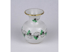 Petrezselyem mintás kisméretű Herendi porcelán ibolyaváza 6.8 cm
