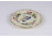 Vajszínű Zsolnay porcelán, aranyozott, kék pillangós tányérka 8.5 cm