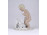 Hibátlan Schaubach Kunst nyuszikat etető kisfiú porcelán figura 14.5 cm