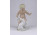 Hibátlan Schaubach Kunst nyuszikat etető kisfiú porcelán figura 14.5 cm