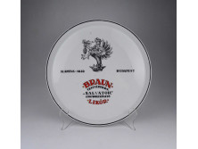 Antik nagyméretű Zsolnay porcelán szervírozó tálca 31.5cm