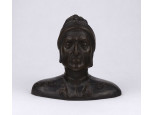 Dante Alighieri bronzírozott kerámia mellszobor, büszt 15cm x 13cm