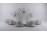 Régi kék virágmintás 5 személyes Zsolnay porcelán teáskészlet 14 darab