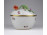 Nagyméretű szív alakú, virágmintás Herendi porcelán bonbonier
