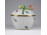 Nagyméretű szív alakú, virágmintás Herendi porcelán bonbonier