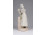 Antik I. világháborús biszkvit porcelán, családjához hazatérő katona figura 15 cm
