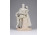 Antik I. világháborús biszkvit porcelán, családjához hazatérő katona figura 15 cm