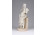 Antik I. világháborús biszkvit porcelán, családjához hazatérő katona figura 15 cm