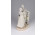 Antik I. világháborús biszkvit porcelán, családjához hazatérő katona figura 15 cm