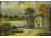 Jelzett Magyar festő 20. sz. első fele - Tóparti kisház 34.5 x 25 cm
