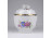 Nagyméretű Hajnalka mintás, aranyozott Hollóházi porcelán bonbonier 13 x 11.4 cm