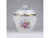 Nagyméretű Hajnalka mintás, aranyozott Hollóházi porcelán bonbonier 13 x 11.4 cm