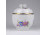 Nagyméretű Hajnalka mintás, aranyozott Hollóházi porcelán bonbonier 13 x 11.4 cm