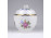 Nagyméretű Hajnalka mintás, aranyozott Hollóházi porcelán bonbonier 13 x 11.4 cm