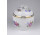 Nagyméretű Hajnalka mintás, aranyozott Hollóházi porcelán bonbonier 13 x 11.4 cm