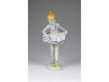 Régi Hollóházi porcelán balerina figura 14 cm