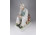 Nagyméretű, hibátlan Zsolnay szalonnázó paraszt porcelán figura 32 cm