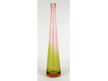 Mid century színezett művészi üveg váza 32 cm