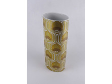 Rosenthal Studio Linie aranyozott, modern mintás porcelán váza 24.3 cm
