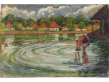 Pálla Jenő (1883-1958) : Folyóparti falu
