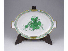 Zöld Apponyi mintás Herendi porcelán hamutál