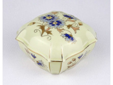 Búzavirágos Zsolnay porcelán bonbonier
