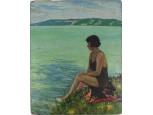 Pálla Jenő (1883-1958) : Tóparti portré