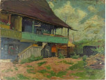 Pálla Jenő (1883-1958) : "Udvar egy erdélyi városkában" 1930